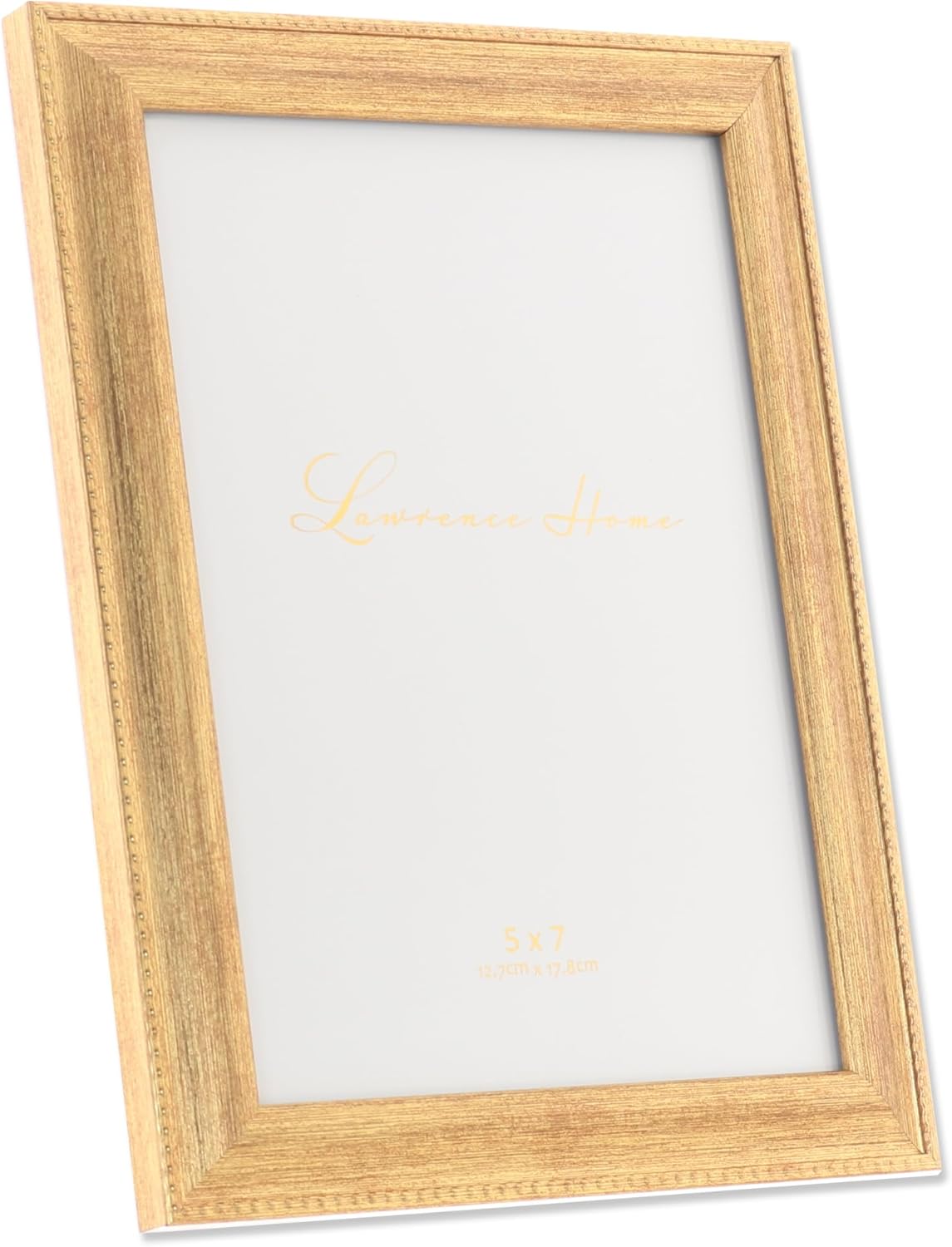 Lawrence Frames Classic Bead Picture Frame 5x7 (Gold)