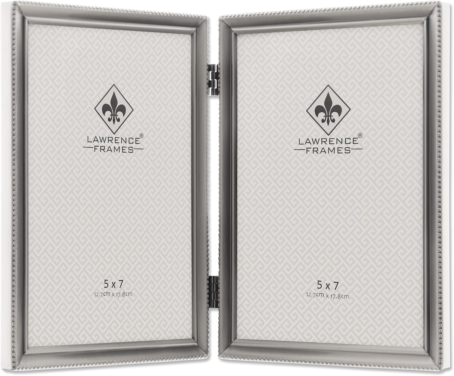 Lawrence Frames Antique Pewter Double Picture Frame 5x7