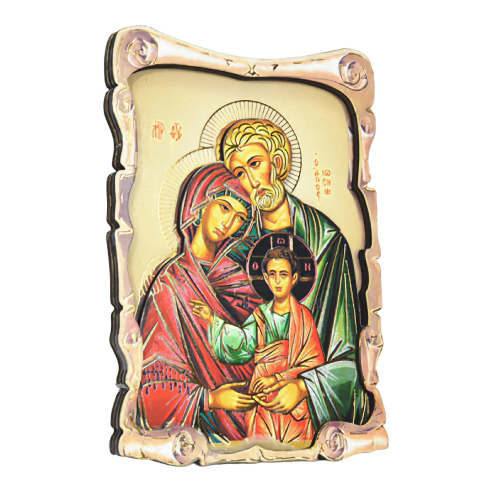 Holy Family 3D Wooden Icon Plaque