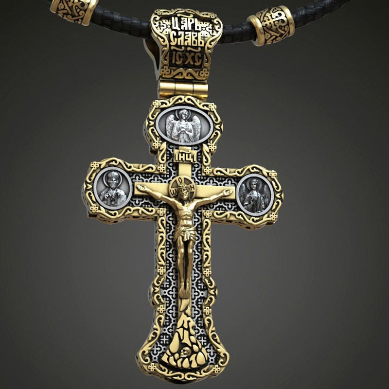 Orthodox Cross 925 Silver Pendant